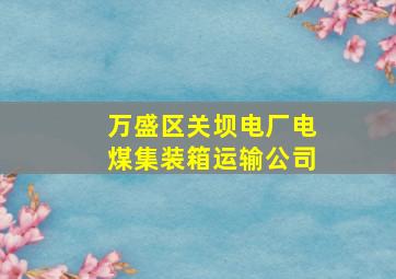 万盛区关坝电厂电煤集装箱运输公司