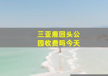 三亚鹿回头公园收费吗今天