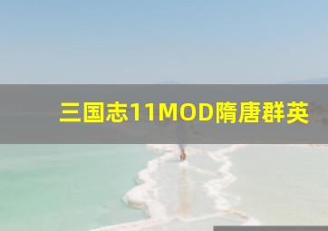 三国志11MOD隋唐群英