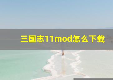 三国志11mod怎么下载