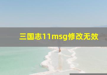 三国志11msg修改无效