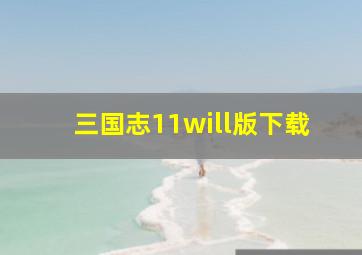 三国志11will版下载