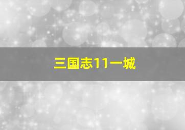 三国志11一城