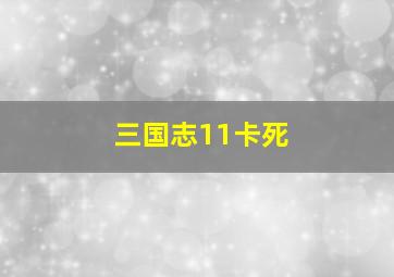 三国志11卡死