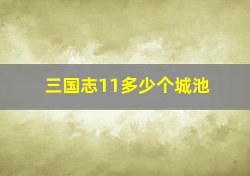 三国志11多少个城池