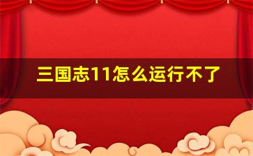 三国志11怎么运行不了