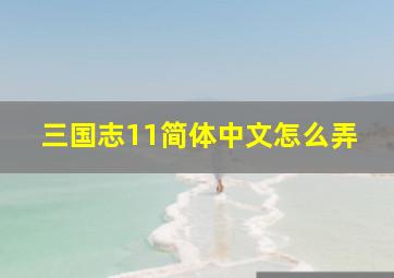 三国志11简体中文怎么弄