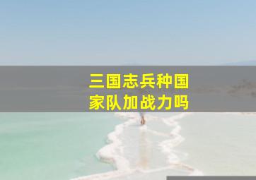 三国志兵种国家队加战力吗