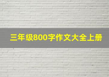 三年级800字作文大全上册