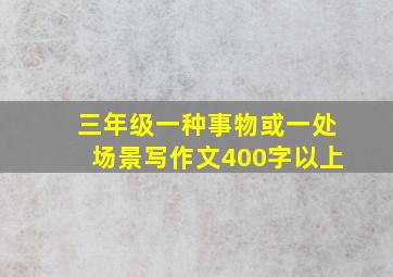 三年级一种事物或一处场景写作文400字以上