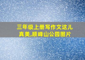 三年级上册写作文这儿真美,顺峰山公园图片