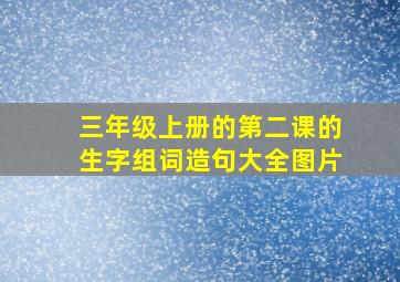 三年级上册的第二课的生字组词造句大全图片