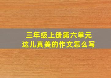 三年级上册第六单元这儿真美的作文怎么写