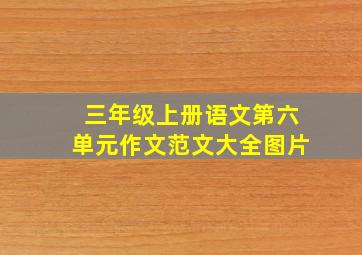 三年级上册语文第六单元作文范文大全图片