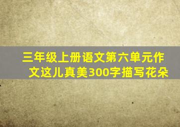 三年级上册语文第六单元作文这儿真美300字描写花朵