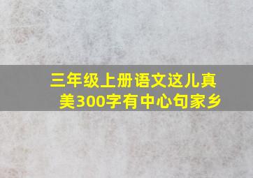 三年级上册语文这儿真美300字有中心句家乡