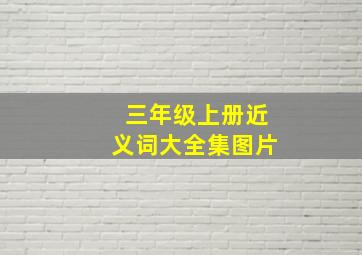 三年级上册近义词大全集图片