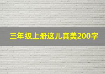 三年级上册这儿真美200字