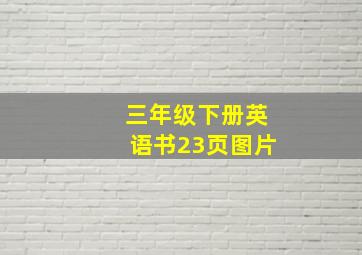 三年级下册英语书23页图片