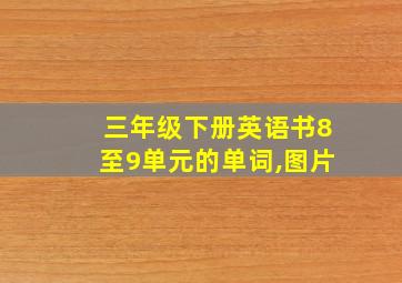 三年级下册英语书8至9单元的单词,图片