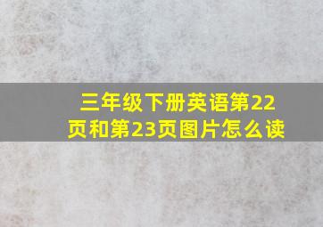 三年级下册英语第22页和第23页图片怎么读