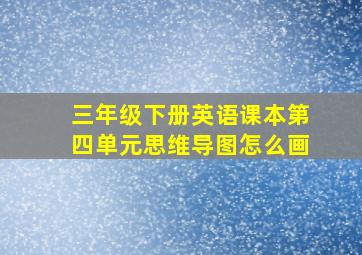 三年级下册英语课本第四单元思维导图怎么画