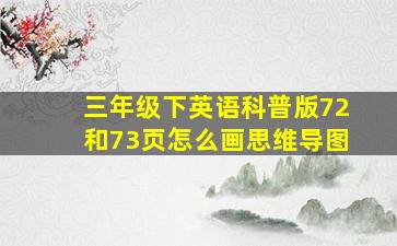 三年级下英语科普版72和73页怎么画思维导图