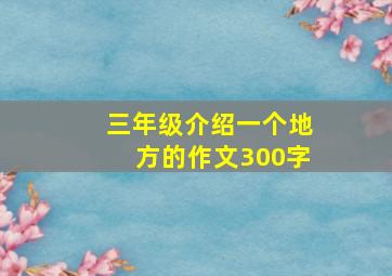 三年级介绍一个地方的作文300字