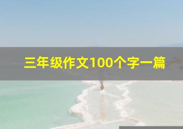 三年级作文100个字一篇