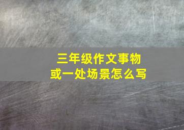 三年级作文事物或一处场景怎么写