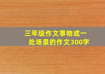 三年级作文事物或一处场景的作文300字