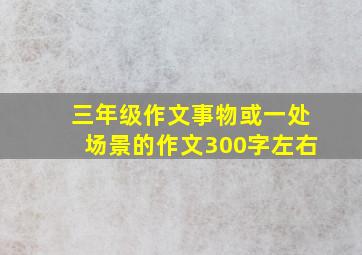 三年级作文事物或一处场景的作文300字左右