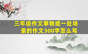 三年级作文事物或一处场景的作文300字怎么写