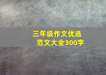 三年级作文优选范文大全300字