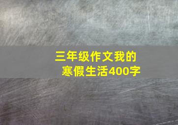 三年级作文我的寒假生活400字