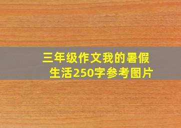 三年级作文我的暑假生活250字参考图片