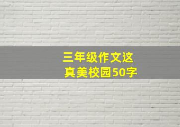 三年级作文这真美校园50字