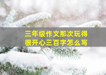 三年级作文那次玩得很开心三百字怎么写