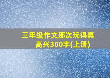 三年级作文那次玩得真高兴300字(上册)