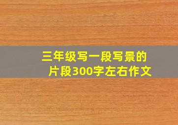 三年级写一段写景的片段300字左右作文