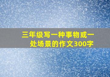 三年级写一种事物或一处场景的作文300字