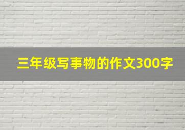 三年级写事物的作文300字