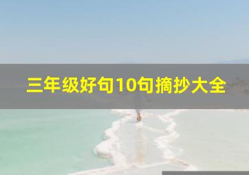 三年级好句10句摘抄大全