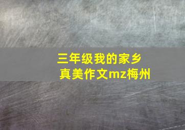 三年级我的家乡真美作文mz梅州