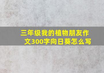 三年级我的植物朋友作文300字向日葵怎么写