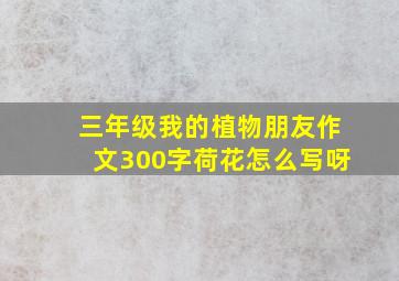 三年级我的植物朋友作文300字荷花怎么写呀