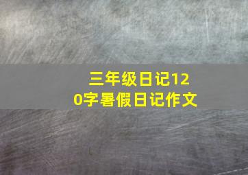 三年级日记120字暑假日记作文