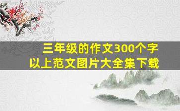 三年级的作文300个字以上范文图片大全集下载