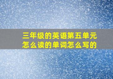 三年级的英语第五单元怎么读的单词怎么写的