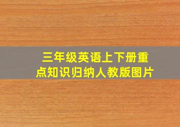 三年级英语上下册重点知识归纳人教版图片